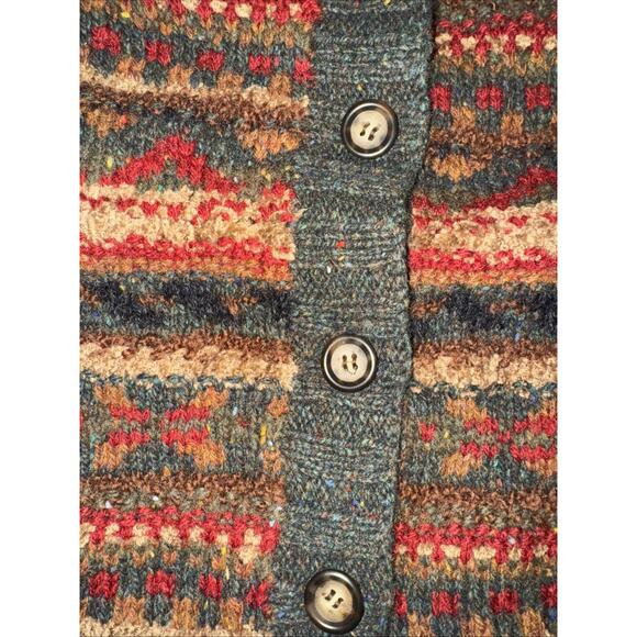 Jones New York Cardigan Sweater Unisex 3X Hand Knit Wool Mohair 28x31 Oversized - Picture 4 of 5